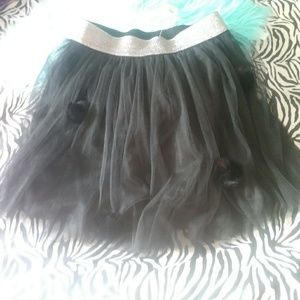 NWT! Girls pompom tulle skirt